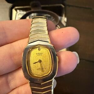 Rado Gold Dial with Silver Bracelet Watch